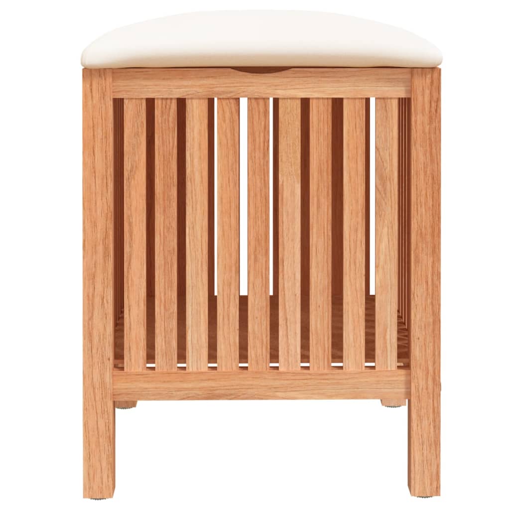 vidaXL Taburet de baie, 40,5x40x52 cm, lemn masiv de nuc vidaXL Taburet de baie, 40,5x40x52 cm, lemn masiv de nuc