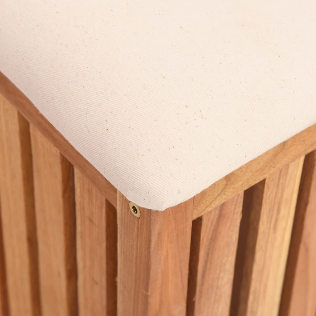 vidaXL Taburet de baie, 40,5x40x52 cm, lemn masiv de nuc vidaXL Taburet de baie, 40,5x40x52 cm, lemn masiv de nuc