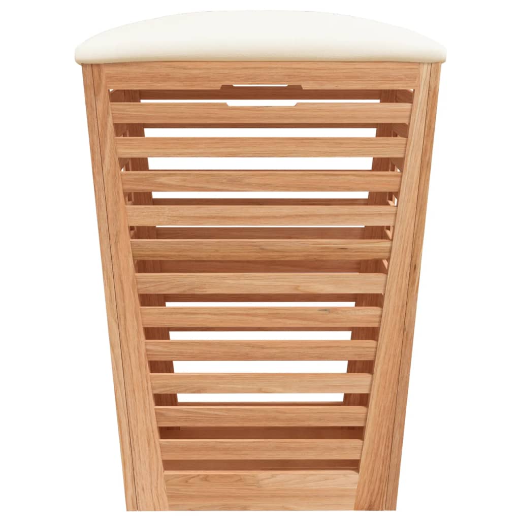 vidaXL Taburet de baie, 40,5x40,5x56 cm, lemn masiv de nuc vidaXL Taburet de baie, 40,5x40,5x56 cm, lemn masiv de nuc