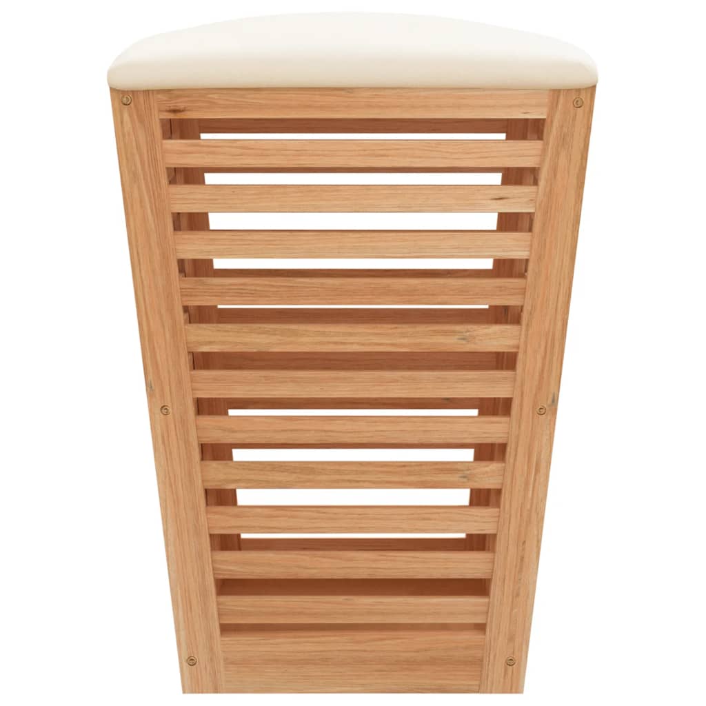 vidaXL Taburet de baie, 40,5x40,5x56 cm, lemn masiv de nuc vidaXL Taburet de baie, 40,5x40,5x56 cm, lemn masiv de nuc