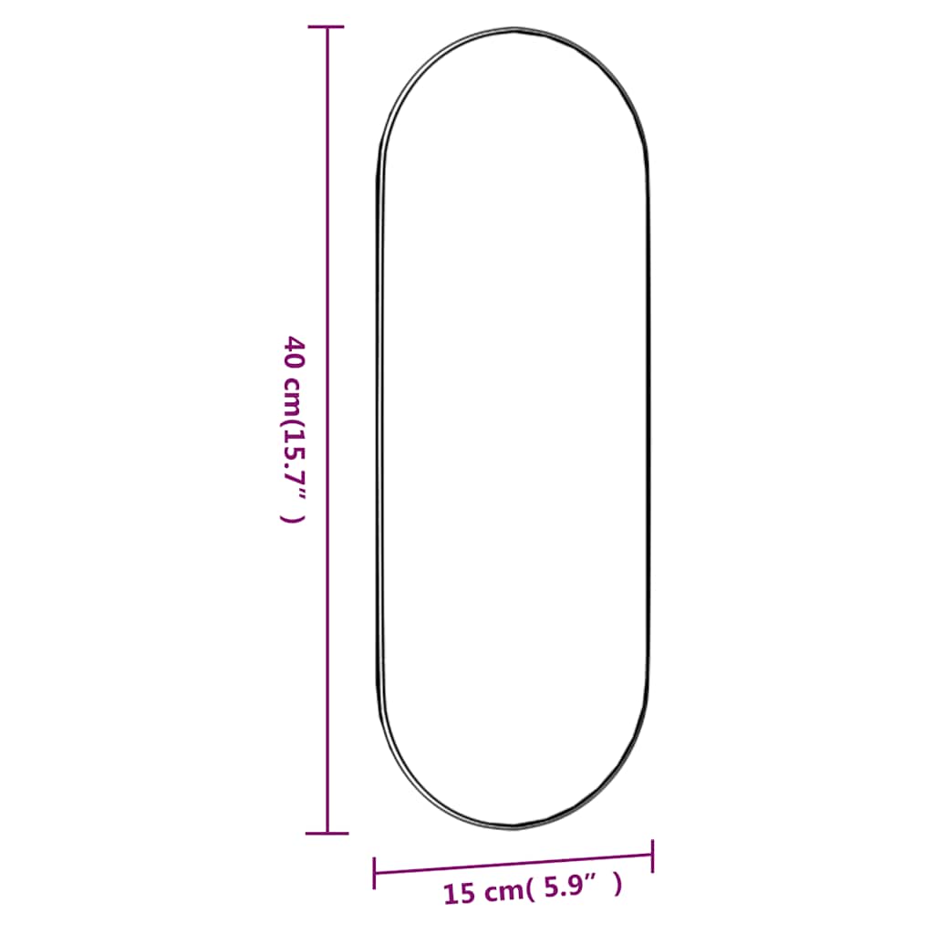 vidaXL Oglindă de perete, 15x40 cm, oval, sticlă vidaXL Oglindă de perete, 15x40 cm, oval, sticlă