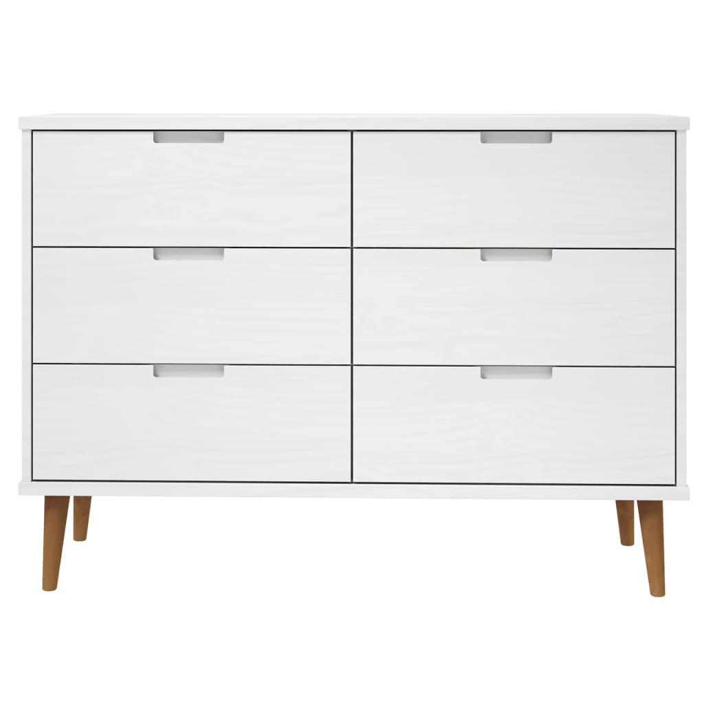 vidaXL Dulap TV „MOLDE” alb, 113x40x80 cm, din lemn masiv de pin vidaXL Dulap TV „MOLDE” alb, 113x40x80 cm, din lemn masiv de pin
