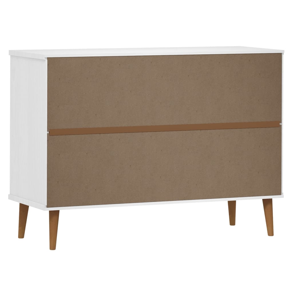 vidaXL Dulap TV „MOLDE” alb, 113x40x80 cm, din lemn masiv de pin vidaXL Dulap TV „MOLDE” alb, 113x40x80 cm, din lemn masiv de pin