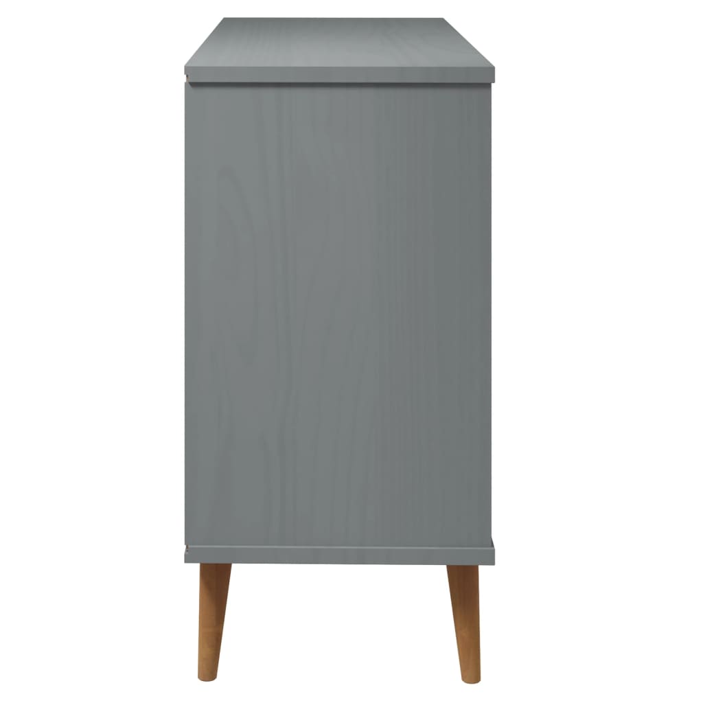 vidaXL Dulap cu sertare „MOLDE”, gri, 113x40x80 cm, lemn masiv de pin vidaXL Dulap cu sertare „MOLDE”, gri, 113x40x80 cm, lemn masiv de pin