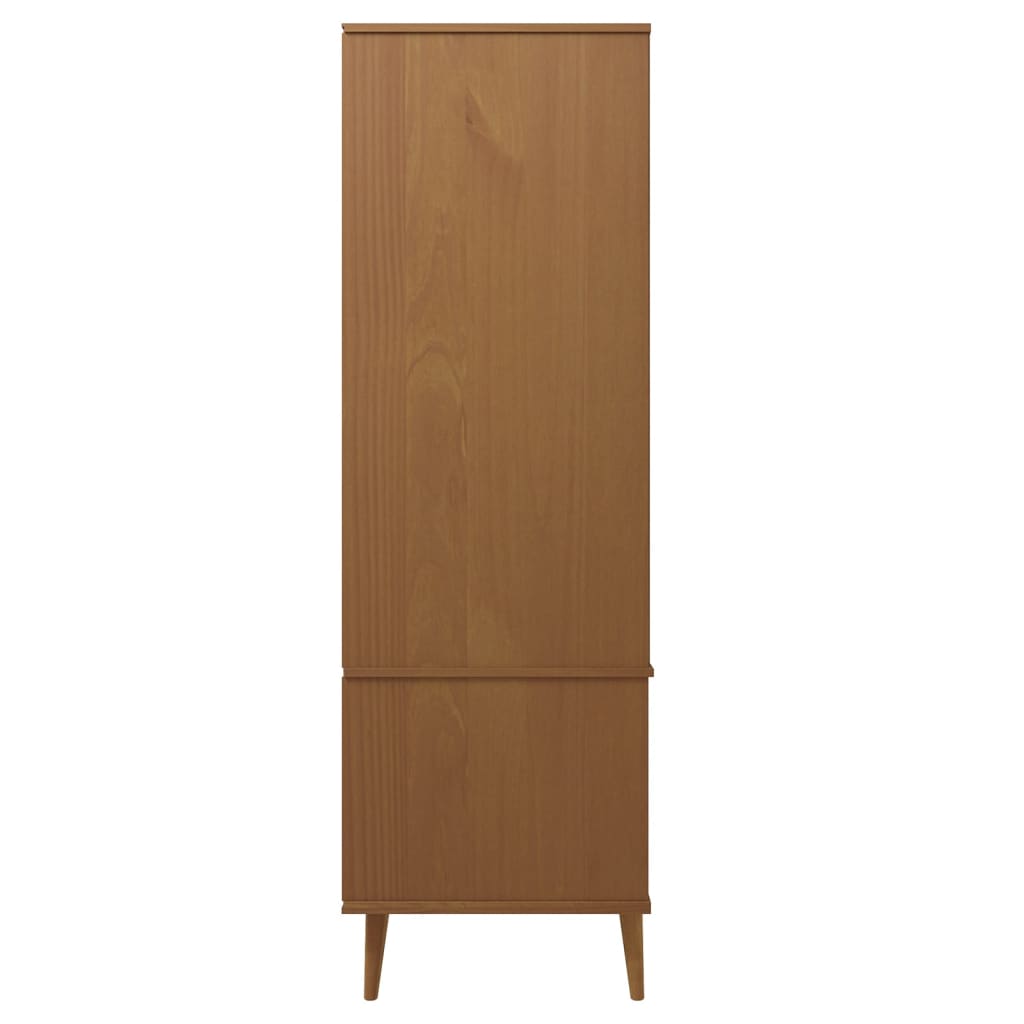 vidaXL Șifonier "MOLDE", maro, 90x55x175 cm, lemn masiv de pin vidaXL Șifonier "MOLDE", maro, 90x55x175 cm, lemn masiv de pin