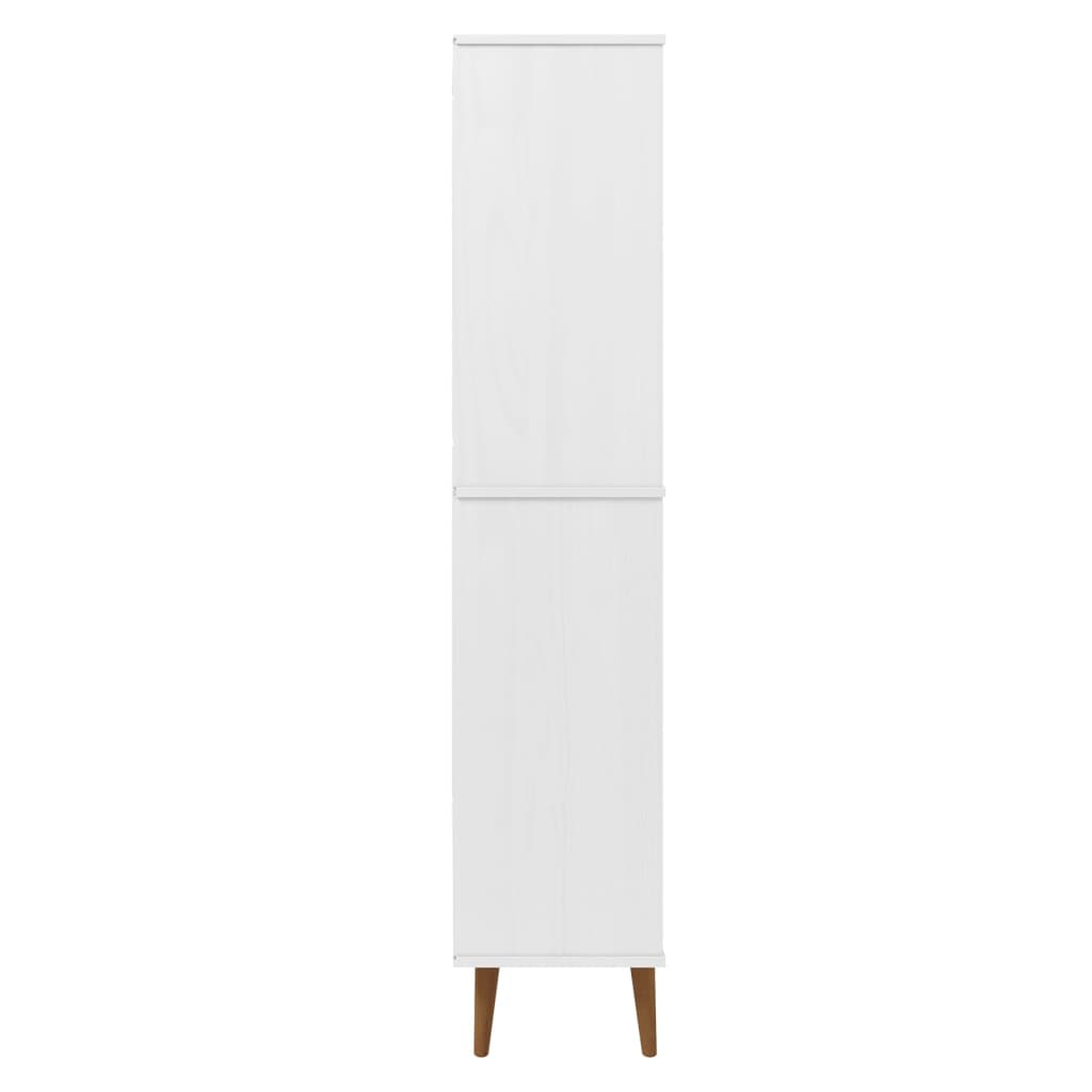 vidaXL Bibliotecă „MOLDE” alb, 85x35x170,5 cm, lemn masiv de pin