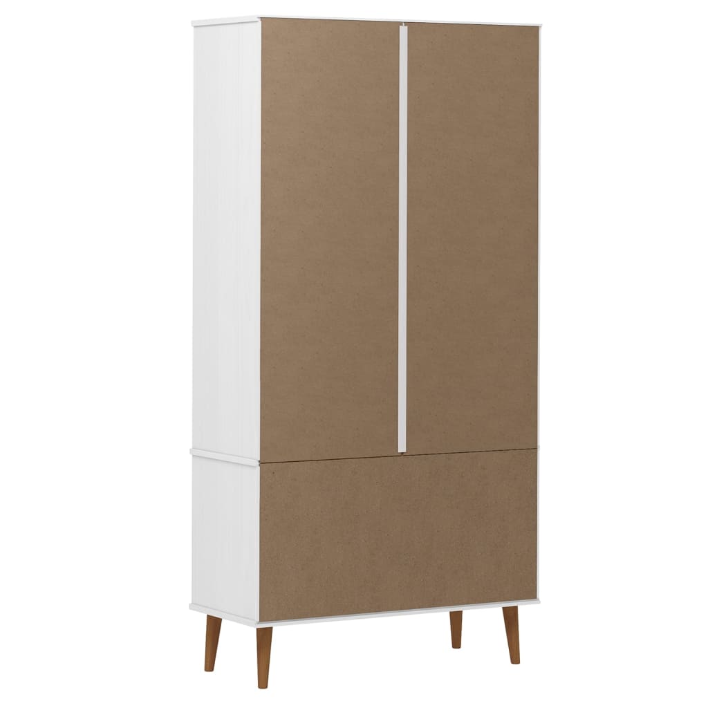 vidaXL Dulap cu vitrină, alb, 90x35x175 cm, lemn masiv de pin vidaXL Dulap cu vitrină, alb, 90x35x175 cm, lemn masiv de pin