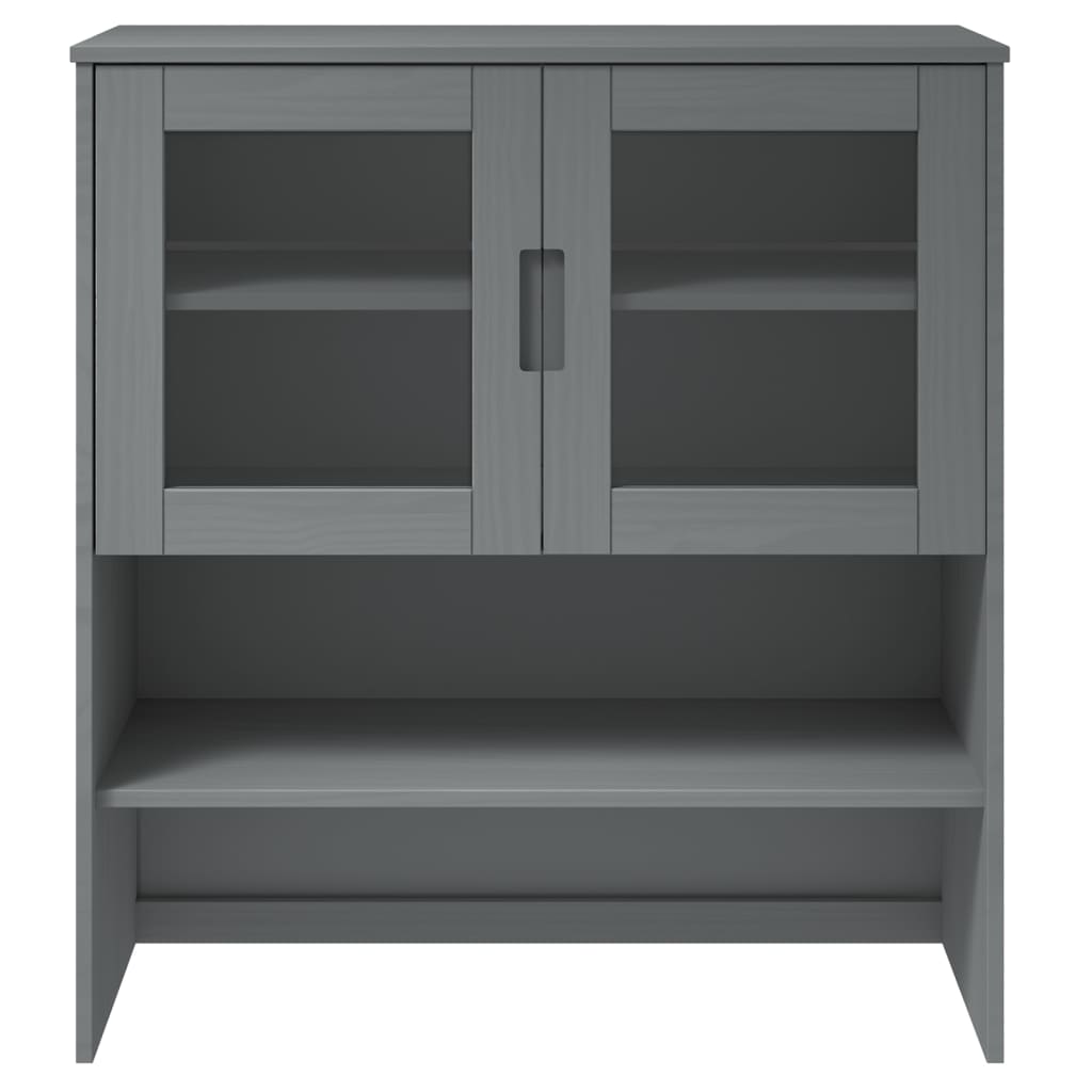 vidaXL Rafturi superioare dulap înalt, gri, 90x35x100 cm, lemn de pin