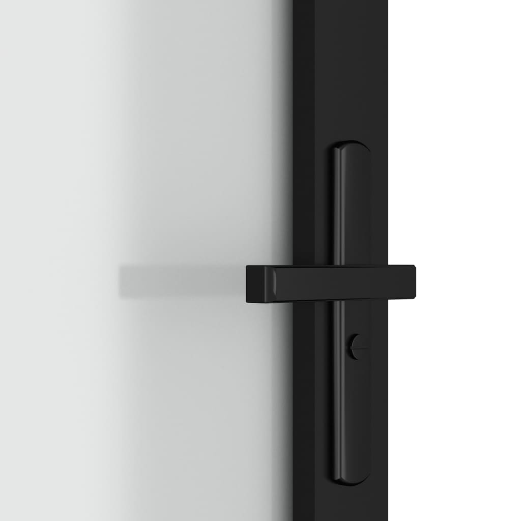 vidaXL Ușă de interior, 102,5x201,5 cm, Negru, sticlă mată și aluminiu vidaXL Ușă de interior, 102,5x201,5 cm, Negru, sticlă mată și aluminiu