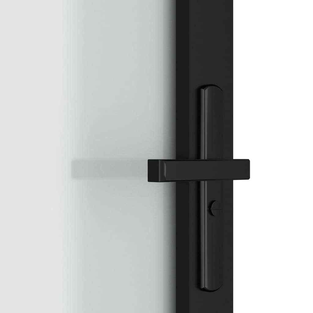 vidaXL Ușă de interior, 102,5x201,5 cm, Negru, sticlă mată și aluminiu