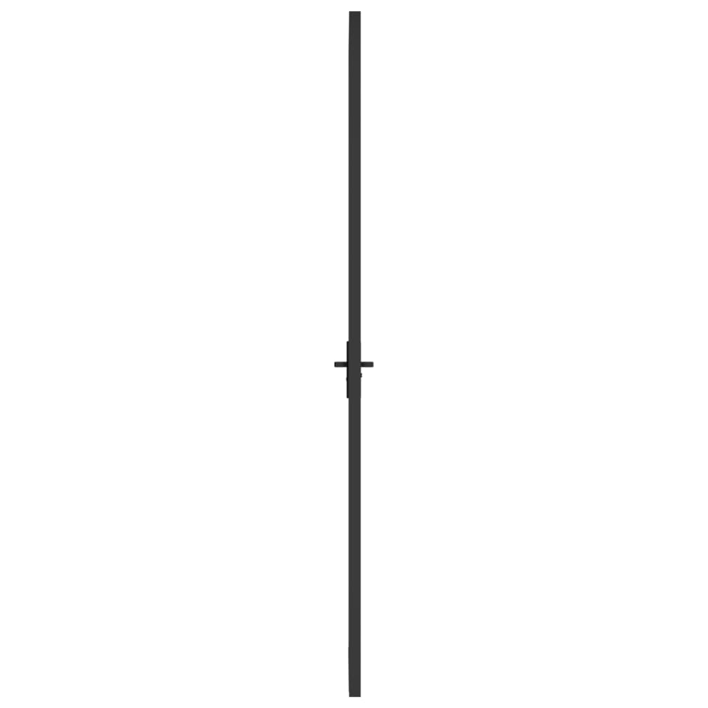 vidaXL Ușă de interior, 76x201,5 cm, negru, sticlă ESG și aluminiu vidaXL Ușă de interior, 76x201,5 cm, negru, sticlă ESG și aluminiu
