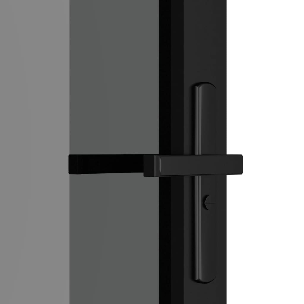 vidaXL Ușă de interior, 76x201,5 cm, negru, sticlă ESG și aluminiu vidaXL Ușă de interior, 76x201,5 cm, negru, sticlă ESG și aluminiu