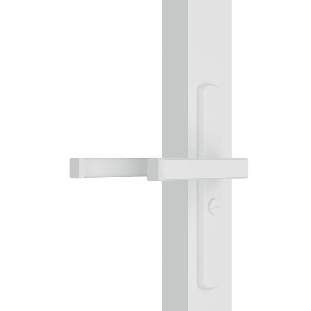 vidaXL Ușă de interior, 76x201,5 cm, alb, sticlă ESG și aluminiu vidaXL Ușă de interior, 76x201,5 cm, alb, sticlă ESG și aluminiu