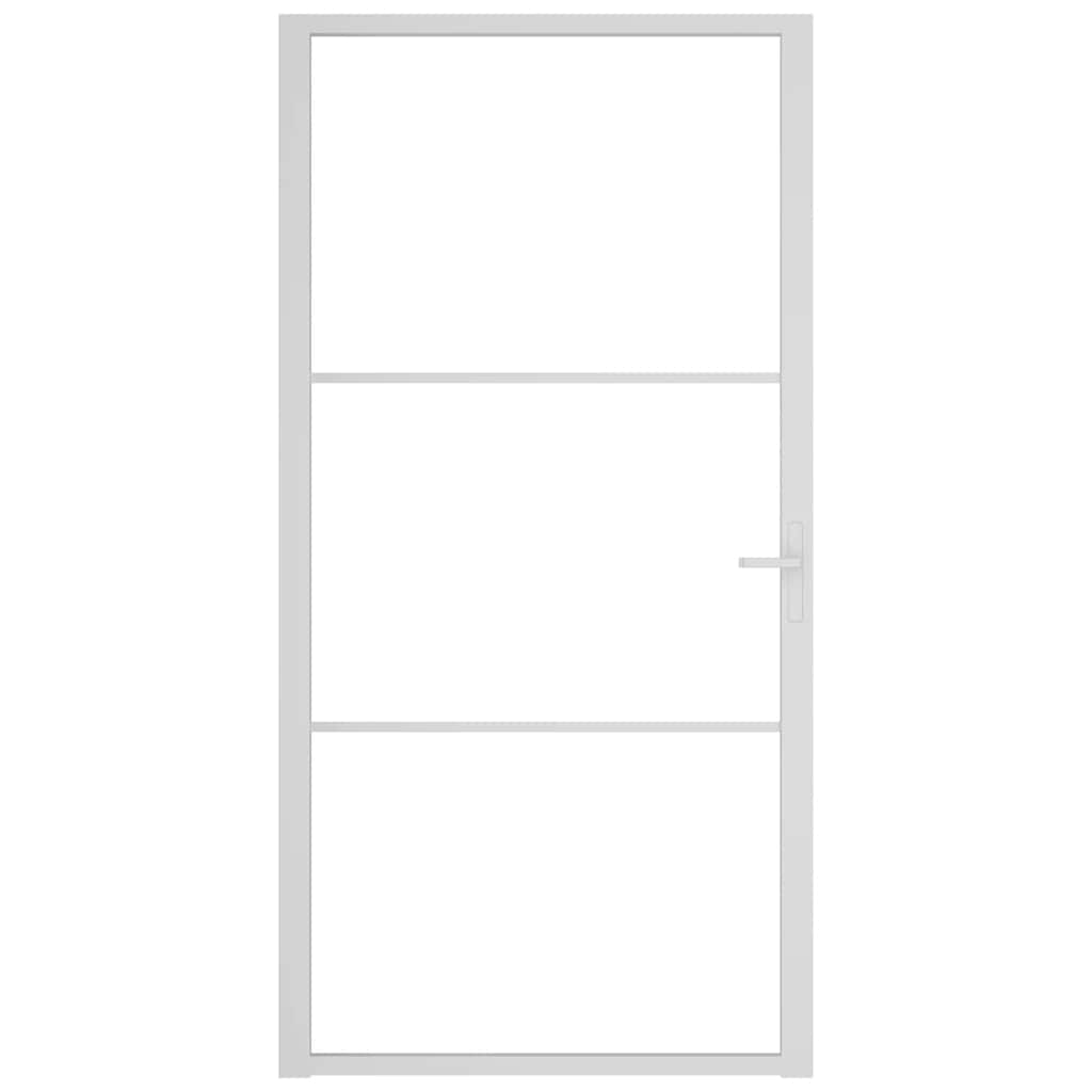 vidaXL Ușă de interior, 102,5x201,5 cm, alb, sticlă ESG și aluminiu vidaXL Ușă de interior, 102,5x201,5 cm, alb, sticlă ESG și aluminiu
