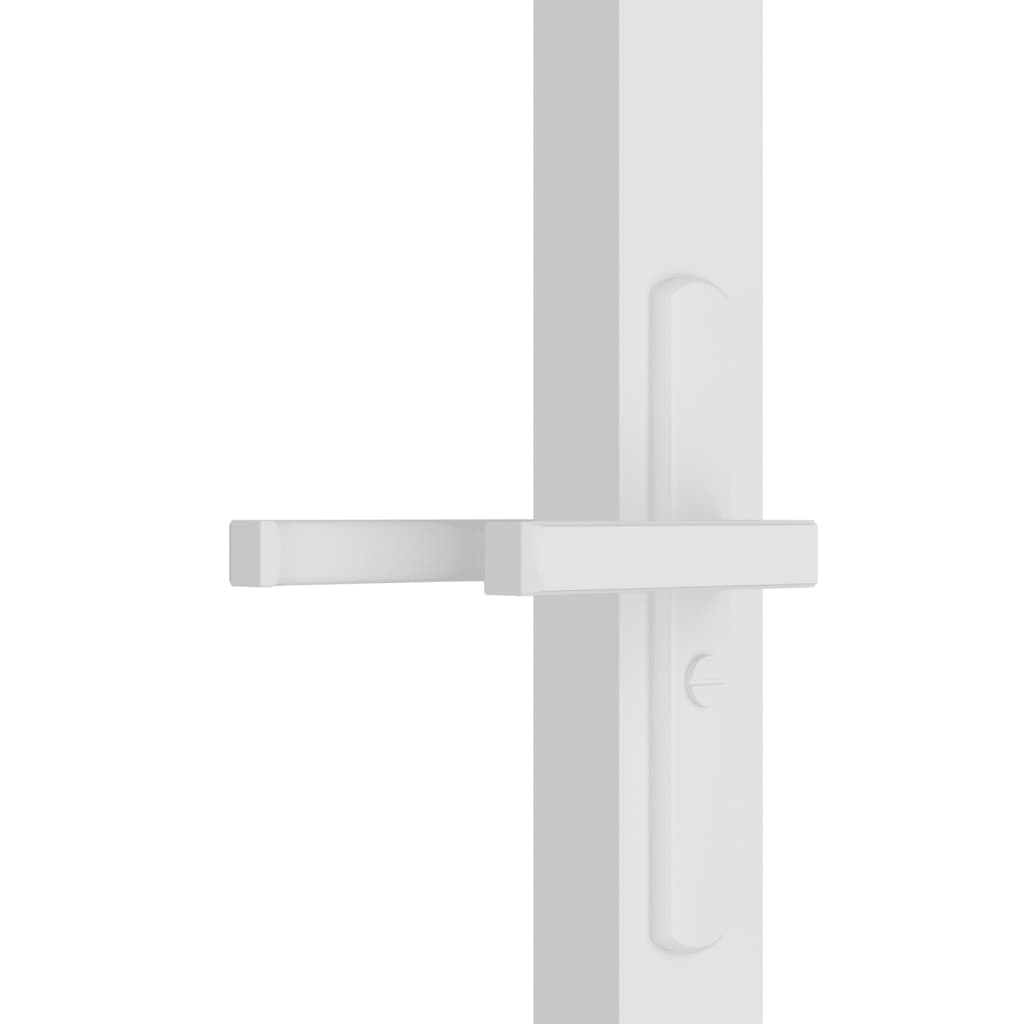 vidaXL Ușă de interior, 76x201,5 cm, alb, sticlă ESG și aluminiu vidaXL Ușă de interior, 76x201,5 cm, alb, sticlă ESG și aluminiu