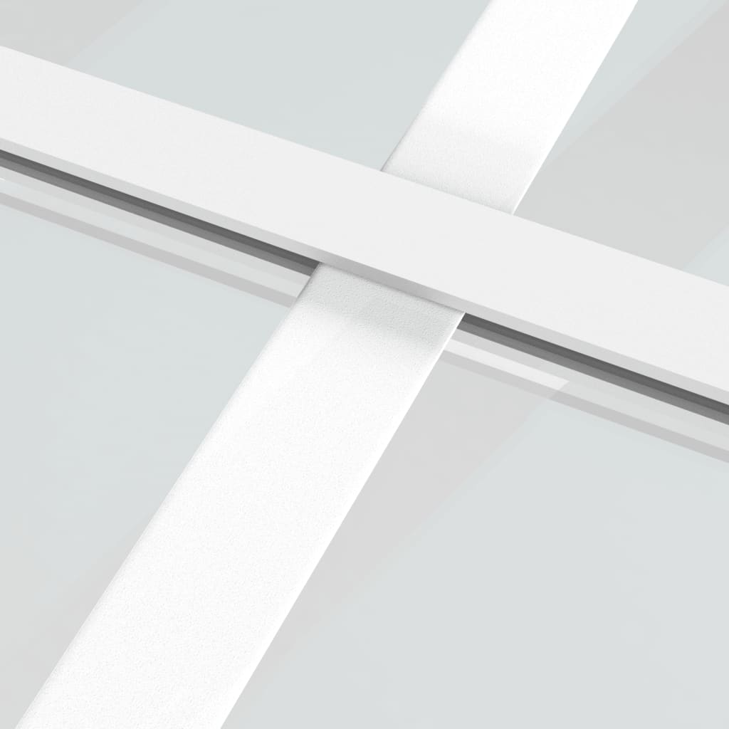 vidaXL Ușă de interior, 76x201,5 cm, alb, sticlă ESG și aluminiu vidaXL Ușă de interior, 76x201,5 cm, alb, sticlă ESG și aluminiu