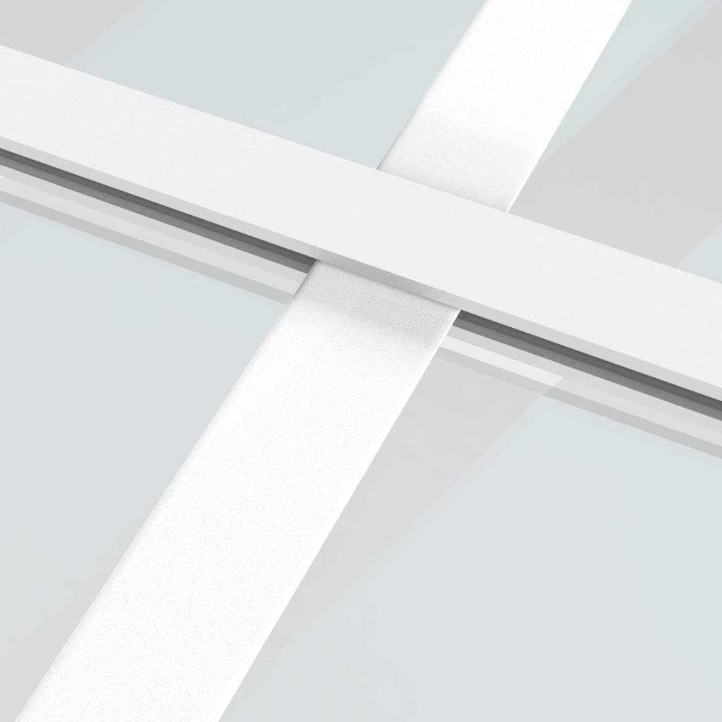vidaXL Ușă de interior, 83x201,5 cm, alb, sticlă ESG și aluminiu vidaXL Ușă de interior, 83x201,5 cm, alb, sticlă ESG și aluminiu