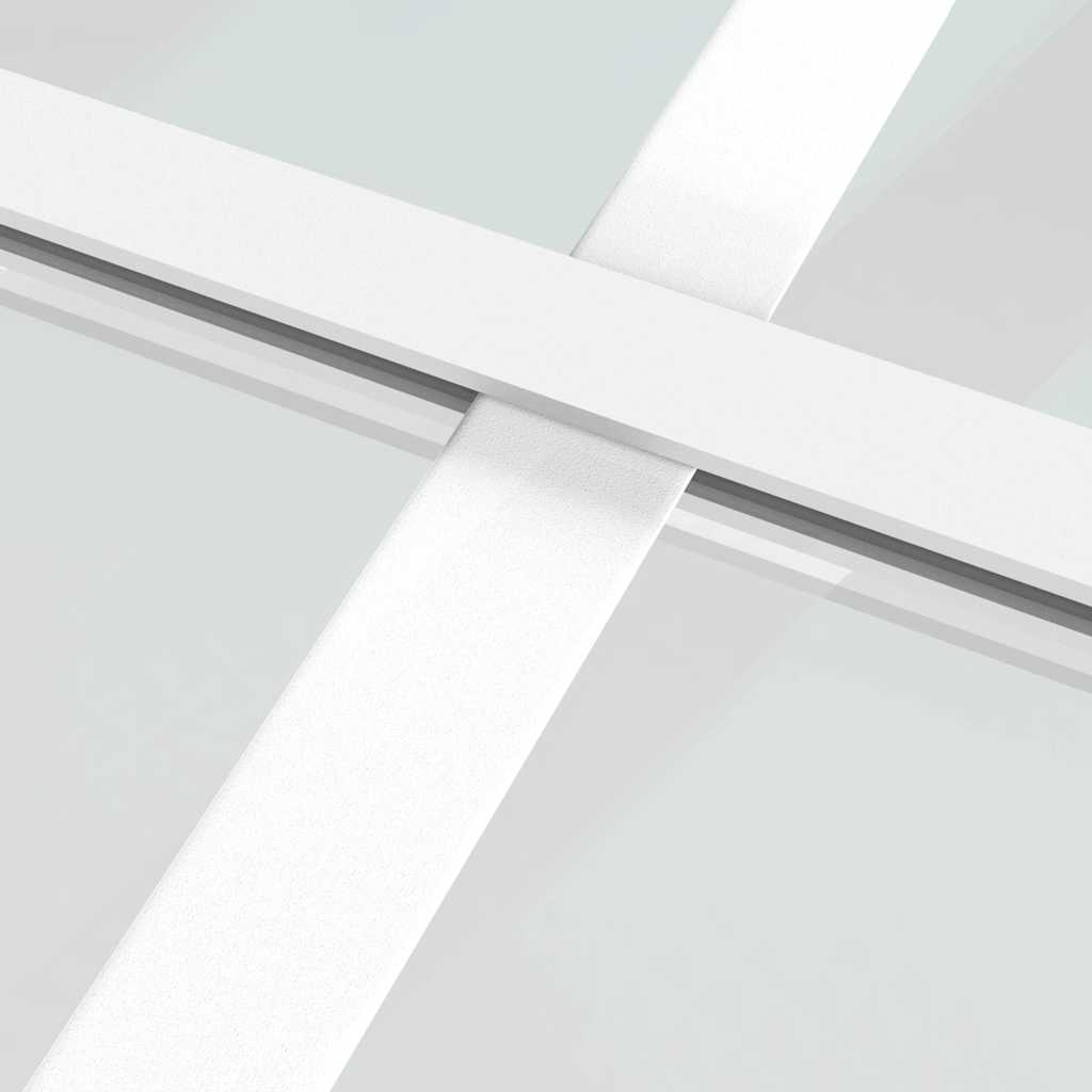 vidaXL Ușă de interior, 93x201,5 cm, alb, sticlă ESG și aluminiu vidaXL Ușă de interior, 93x201,5 cm, alb, sticlă ESG și aluminiu