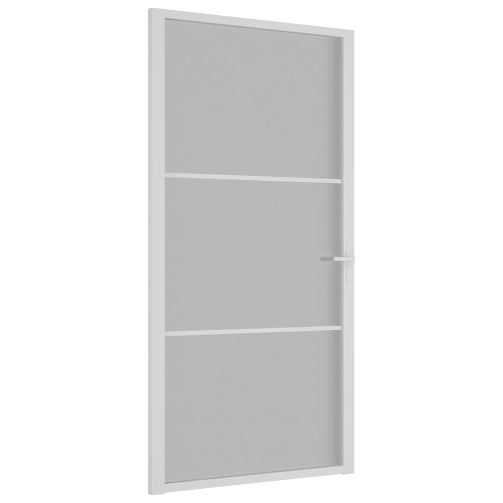 vidaXL Ușă de interior, 102,5x201,5 cm, alb, sticlă mată și aluminiu vidaXL Ușă de interior, 102,5x201,5 cm, alb, sticlă mată și aluminiu