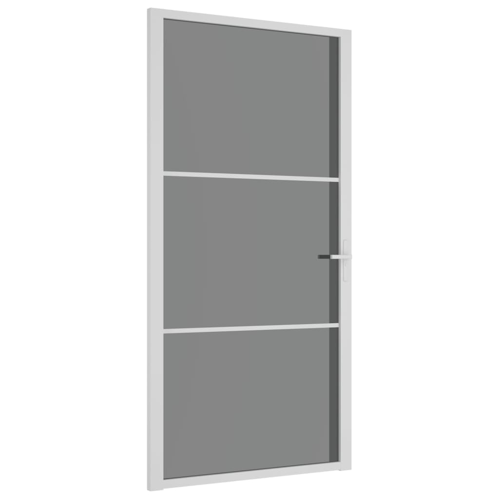 vidaXL Ușă de interior, 102,5x201,5 cm, alb, sticlă ESG și aluminiu vidaXL Ușă de interior, 102,5x201,5 cm, alb, sticlă ESG și aluminiu