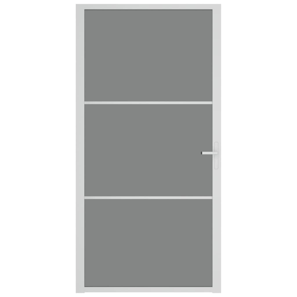 vidaXL Ușă de interior, 102,5x201,5 cm, alb, sticlă ESG și aluminiu vidaXL Ușă de interior, 102,5x201,5 cm, alb, sticlă ESG și aluminiu