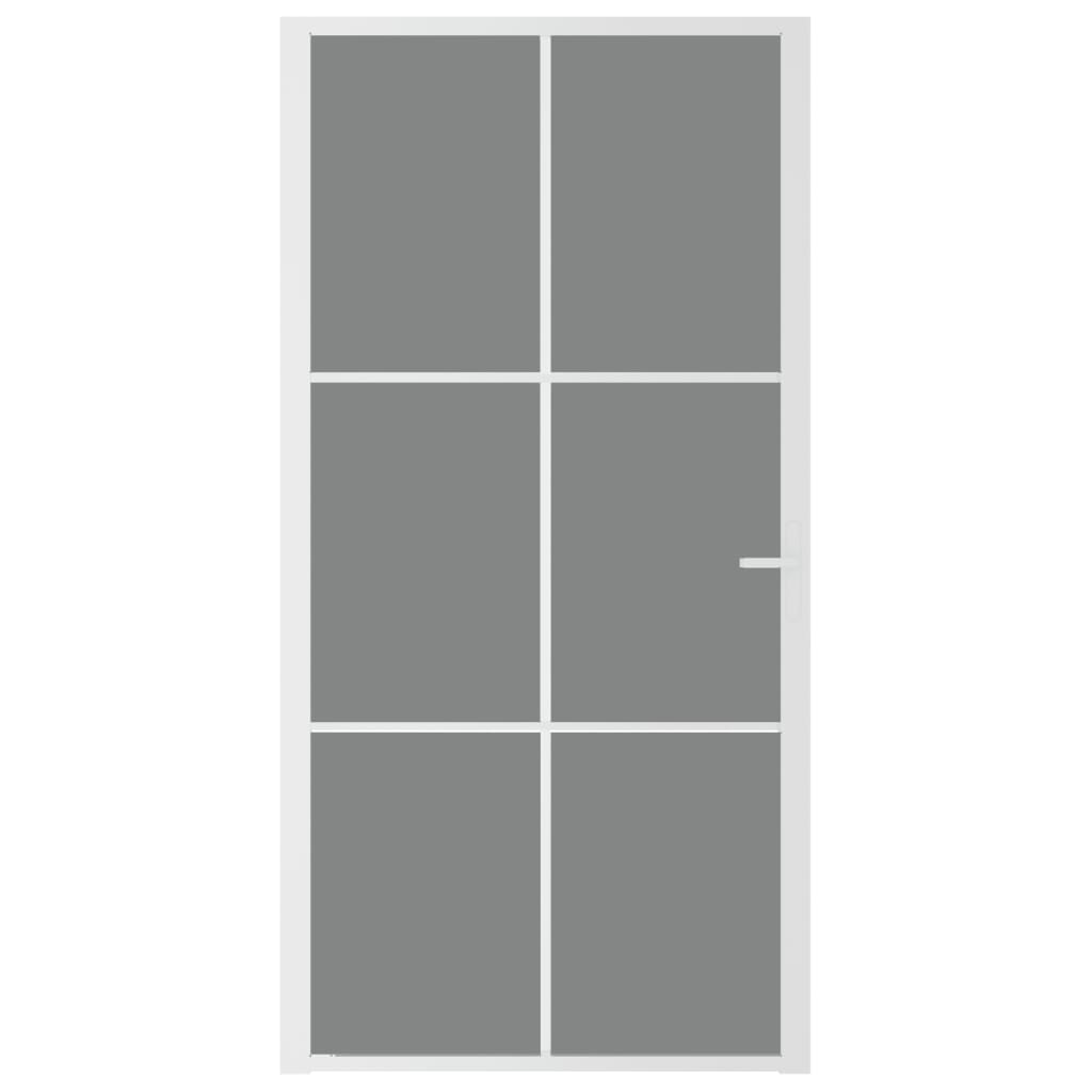 vidaXL Ușă de interior, 102,5x201,5 cm, alb, sticlă ESG și aluminiu vidaXL Ușă de interior, 102,5x201,5 cm, alb, sticlă ESG și aluminiu