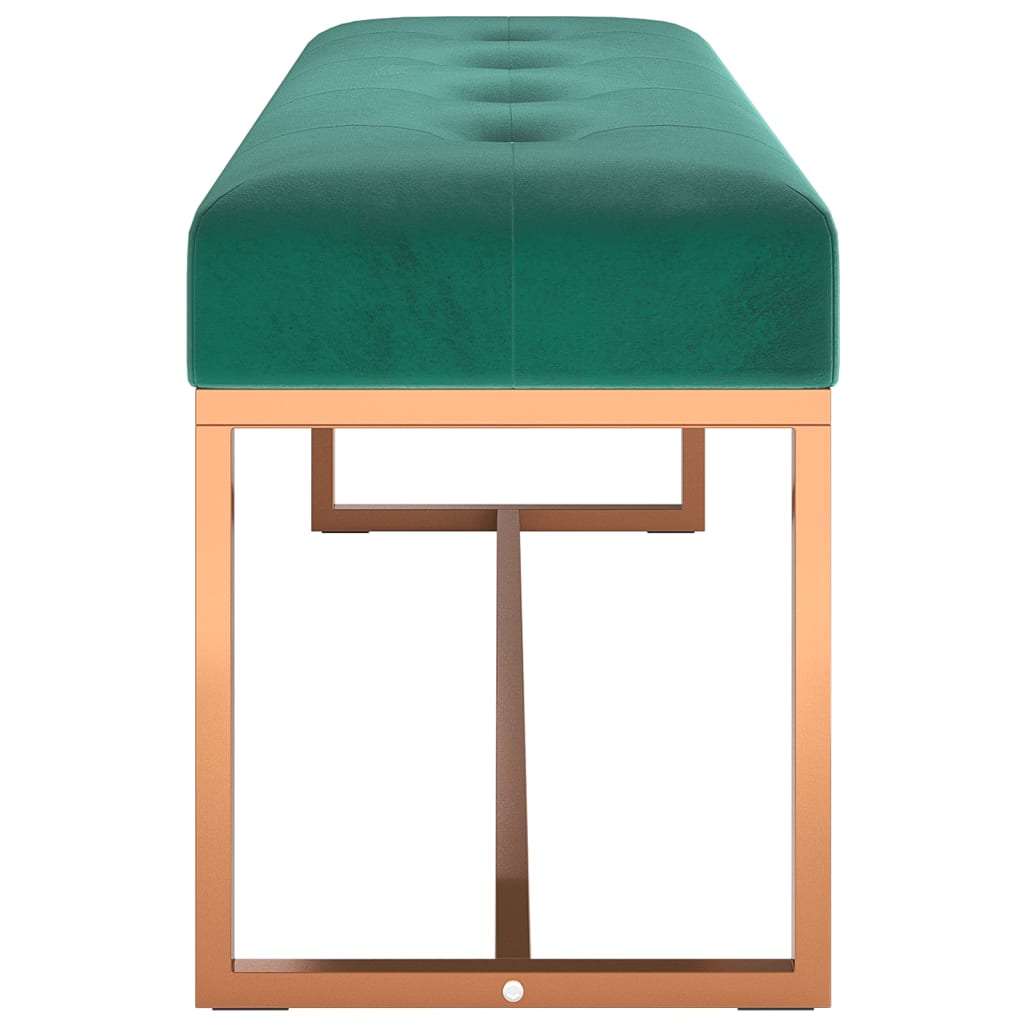 vidaXL Bancă, verde închis, 110x36x45 cm, catifea
