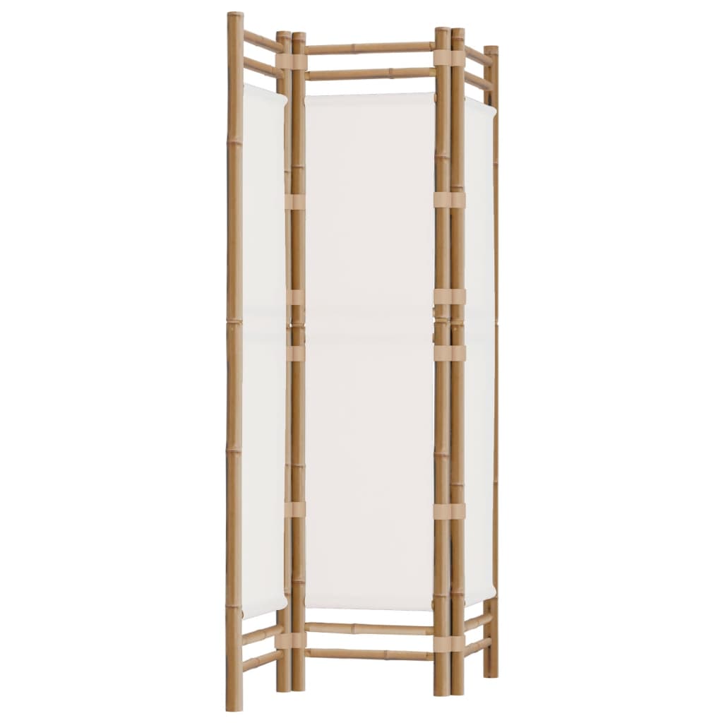 vidaXL Separator de cameră pliabil cu 3 panouri 120 cm bambus și pânză vidaXL Separator de cameră pliabil cu 3 panouri 120 cm bambus și pânză