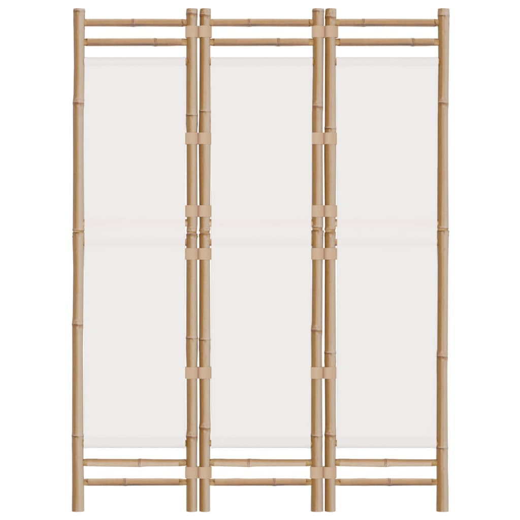 vidaXL Separator de cameră pliabil cu 3 panouri 120 cm bambus și pânză vidaXL Separator de cameră pliabil cu 3 panouri 120 cm bambus și pânză