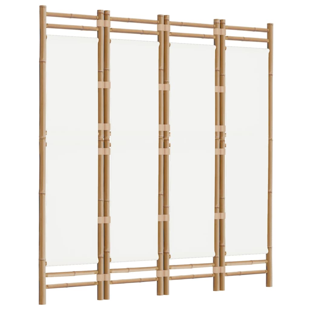 vidaXL Separator de cameră pliabil cu 4 panouri 160 cm bambus și pânză vidaXL Separator de cameră pliabil cu 4 panouri 160 cm bambus și pânză