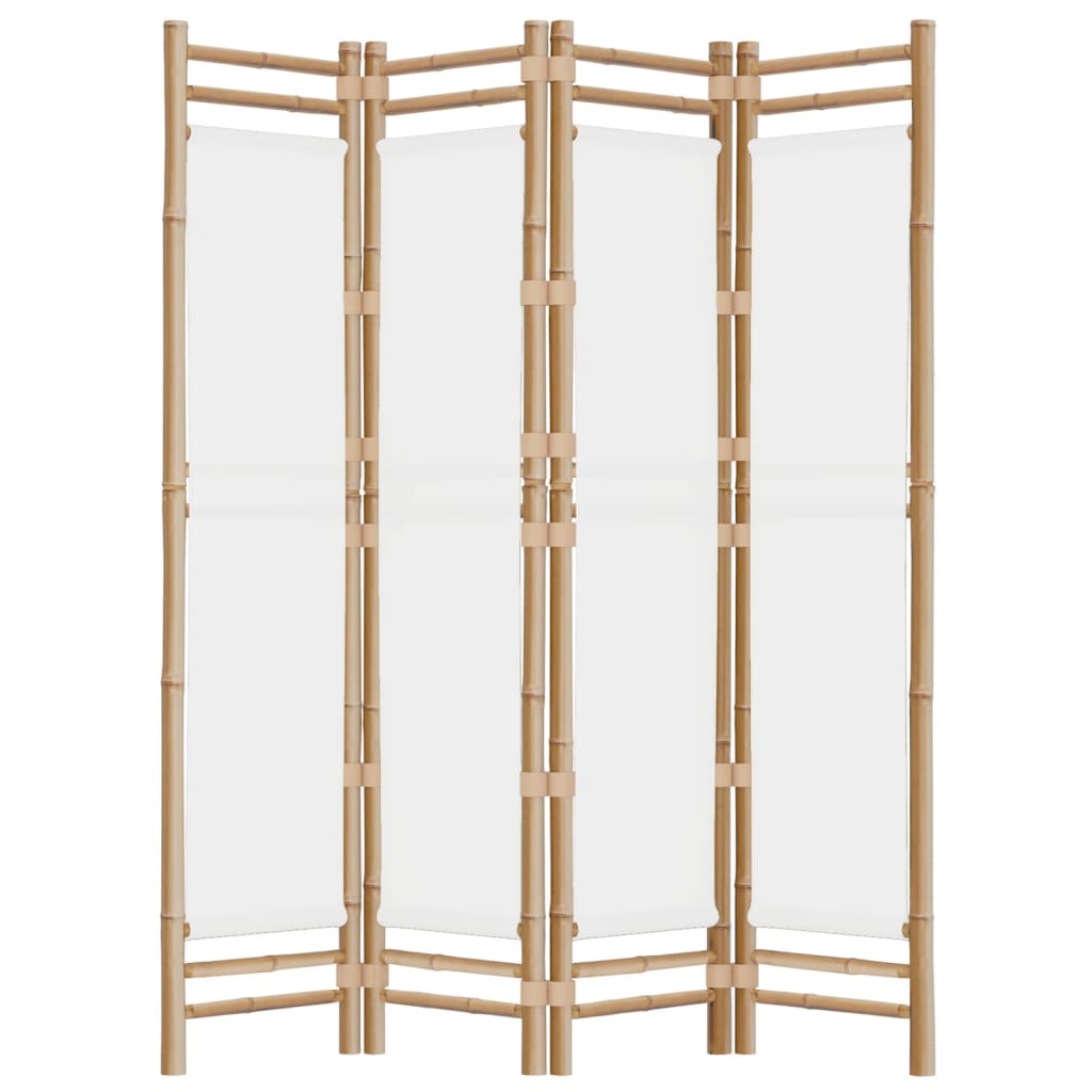 vidaXL Separator de cameră pliabil cu 4 panouri 160 cm bambus și pânză vidaXL Separator de cameră pliabil cu 4 panouri 160 cm bambus și pânză