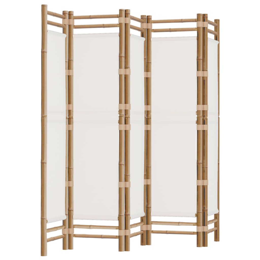 vidaXL Separator de cameră pliabil cu 5 panouri 200 cm bambus și pânză vidaXL Separator de cameră pliabil cu 5 panouri 200 cm bambus și pânză