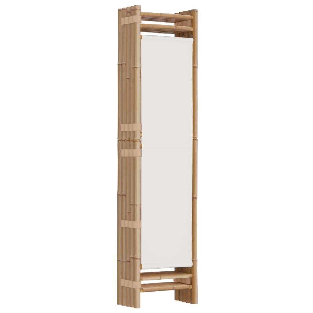 vidaXL Separator de cameră pliabil cu 5 panouri 200 cm bambus și pânză vidaXL Separator de cameră pliabil cu 5 panouri 200 cm bambus și pânză