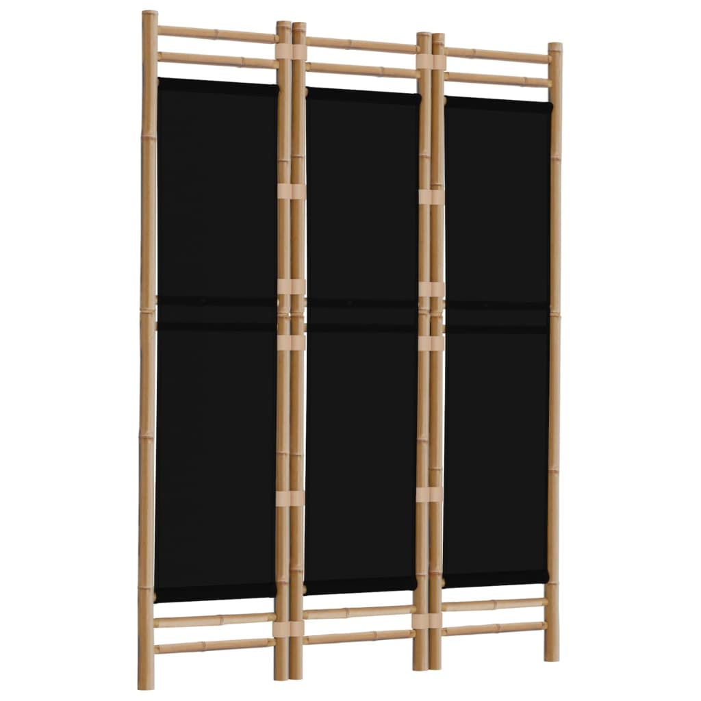 vidaXL Separator de cameră pliabil cu 3 panouri 120 cm bambus și pânză vidaXL Separator de cameră pliabil cu 3 panouri 120 cm bambus și pânză