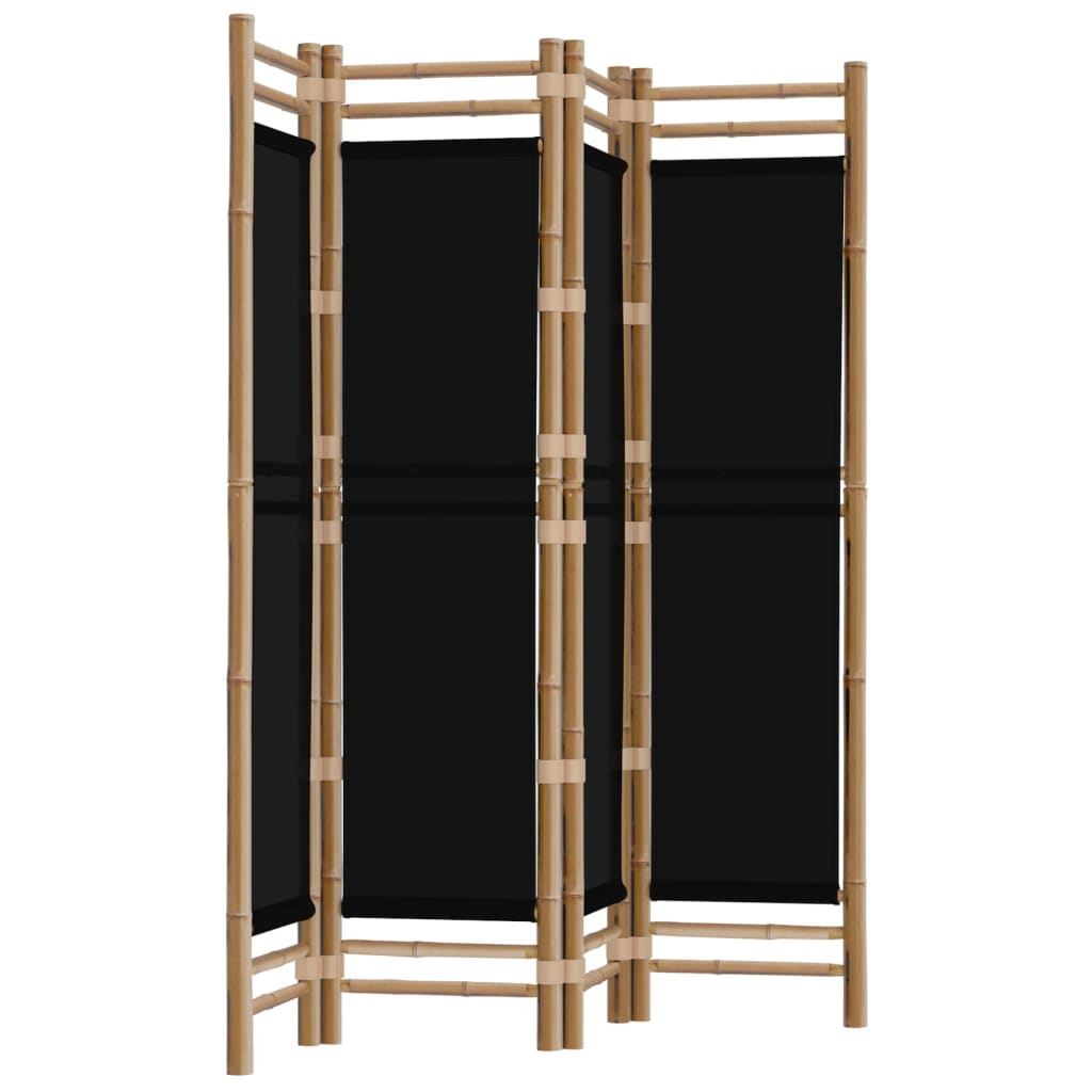 vidaXL Separator de cameră pliabil cu 4 panouri 160 cm bambus și pânză