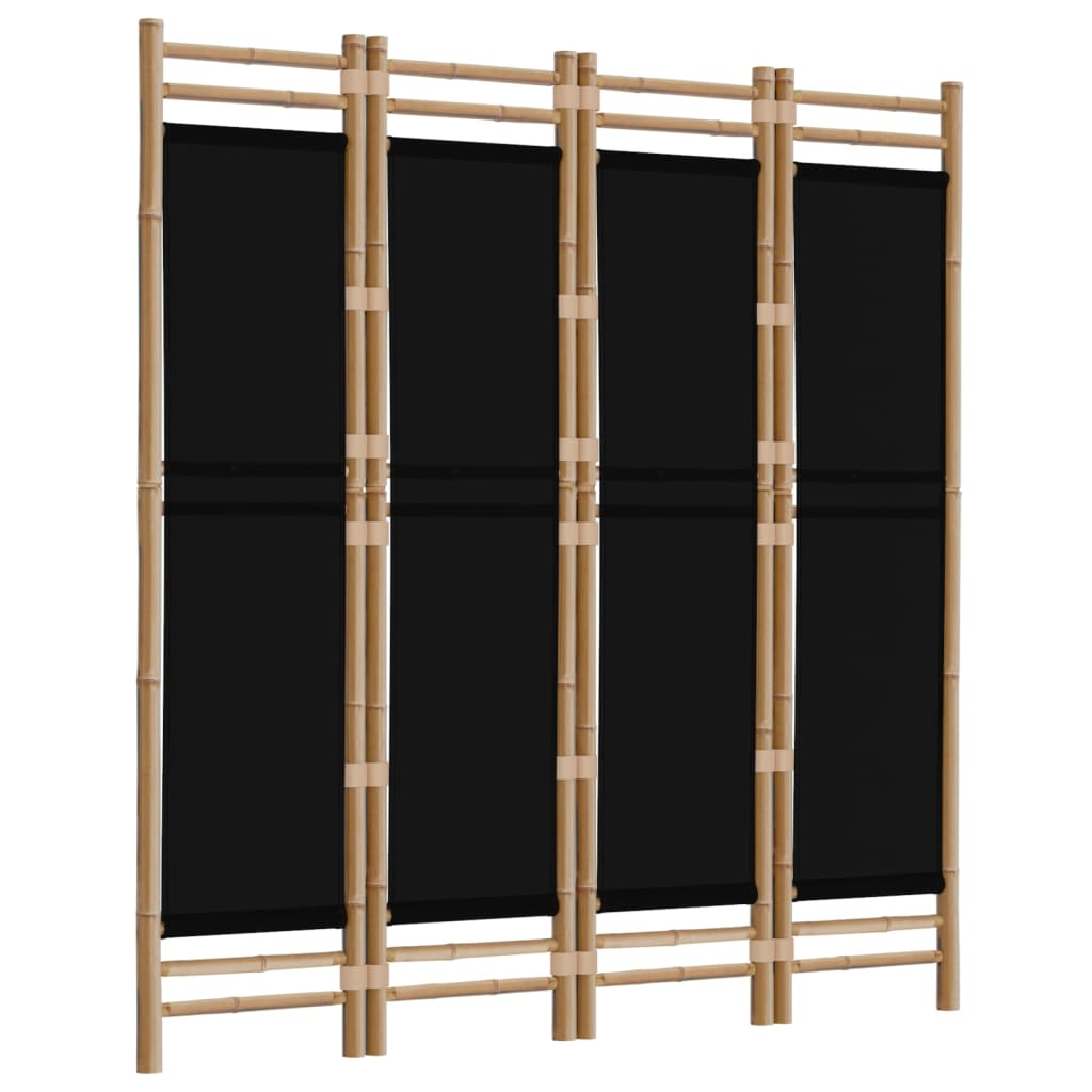 vidaXL Separator de cameră pliabil cu 4 panouri 160 cm bambus și pânză