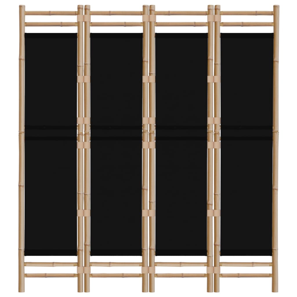 vidaXL Separator de cameră pliabil cu 4 panouri 160 cm bambus și pânză
