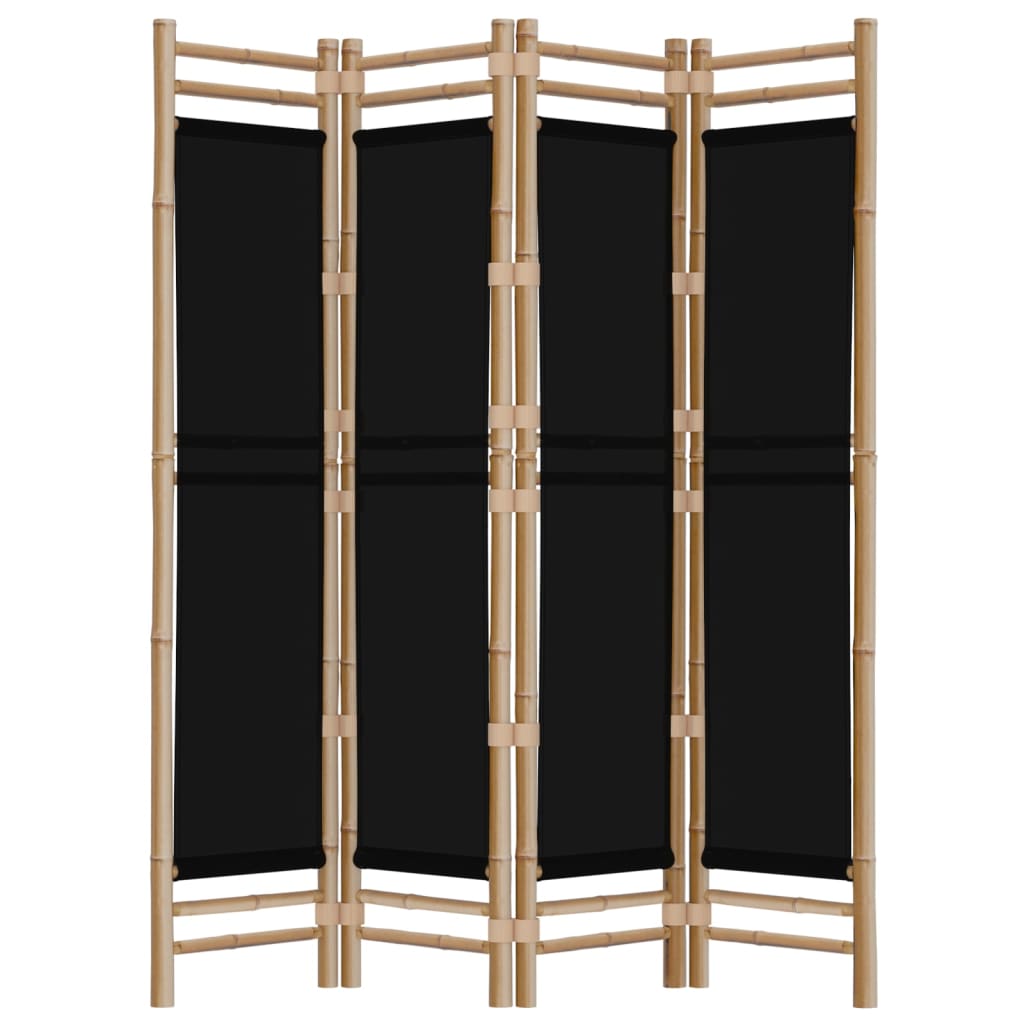 vidaXL Separator de cameră pliabil cu 4 panouri 160 cm bambus și pânză