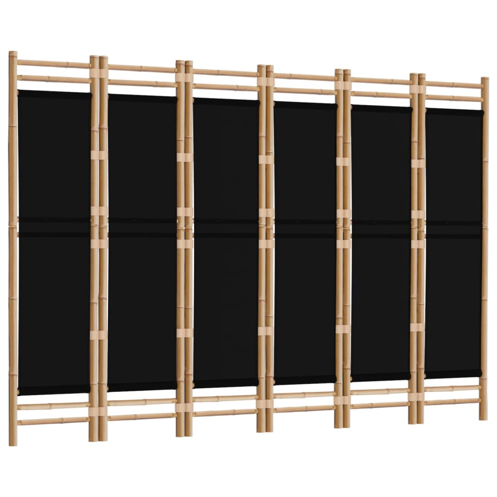 vidaXL Separator de cameră pliabil cu 6 panouri 240 cm bambus și pânză vidaXL Separator de cameră pliabil cu 6 panouri 240 cm bambus și pânză