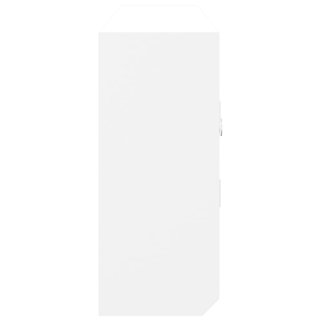 vidaXL Dulap de chei, alb, 40x8,5x20 cm, lemn prelucrat și oțel