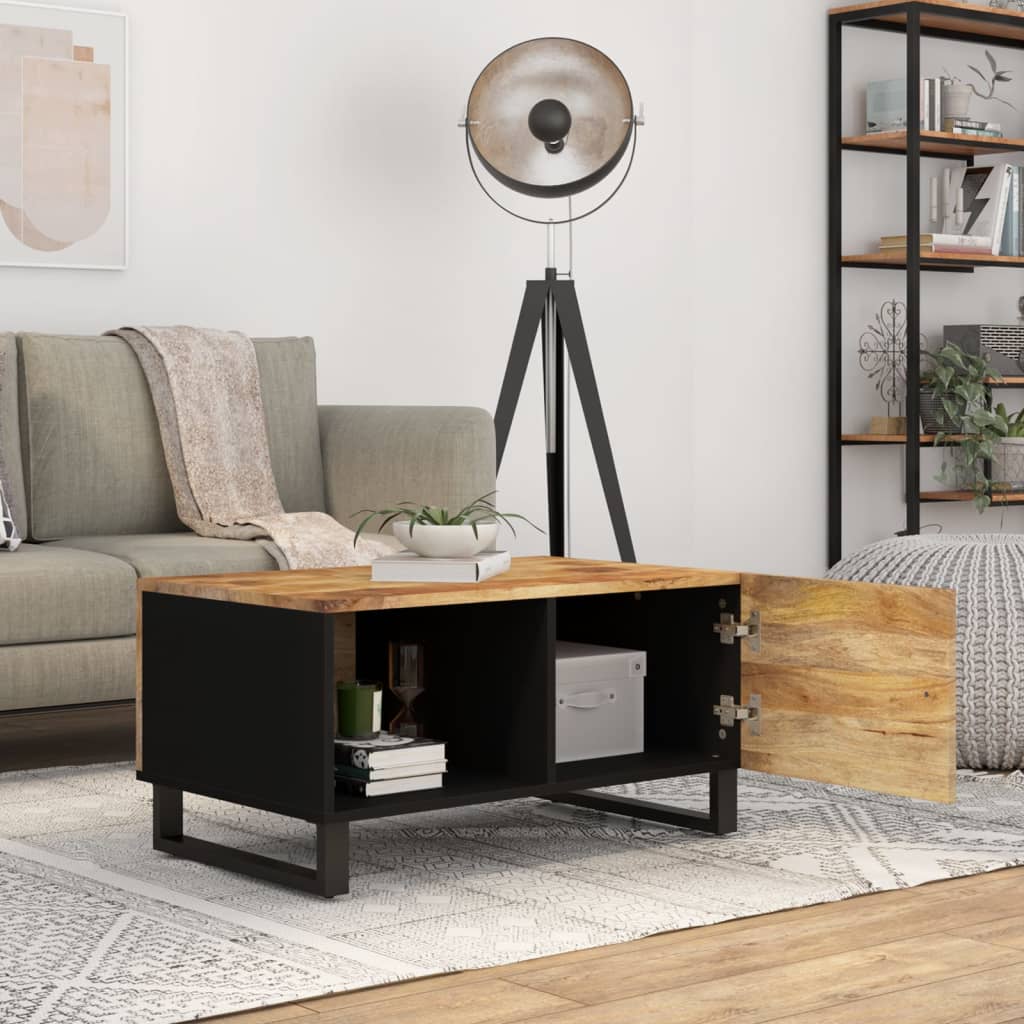 vidaXL Măsuță de cafea, 80x50x40 cm, lemn masiv mango/lemn prelucrat vidaXL Măsuță de cafea, 80x50x40 cm, lemn masiv mango/lemn prelucrat