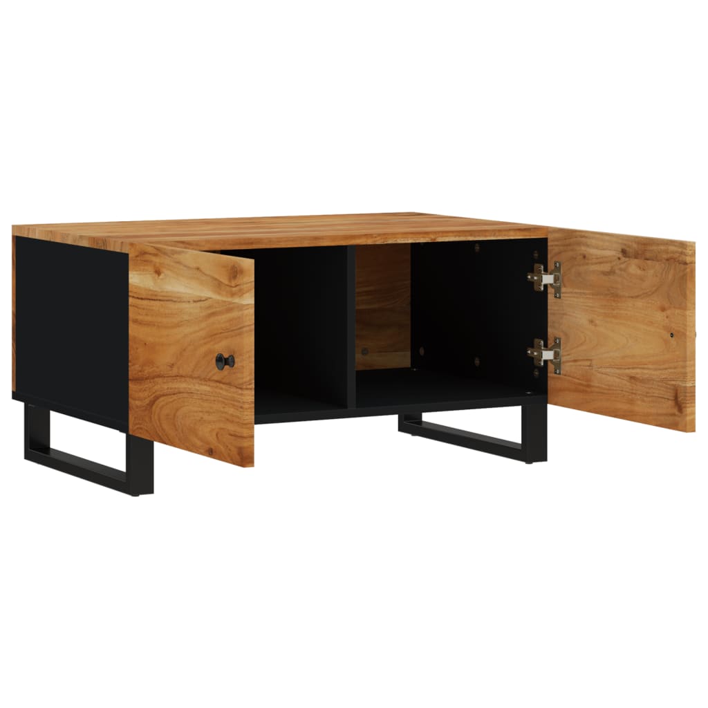 vidaXL Măsuță de cafea, 80x50x40 cm, lemn masiv acacia/lemn prelucrat vidaXL Măsuță de cafea, 80x50x40 cm, lemn masiv acacia/lemn prelucrat