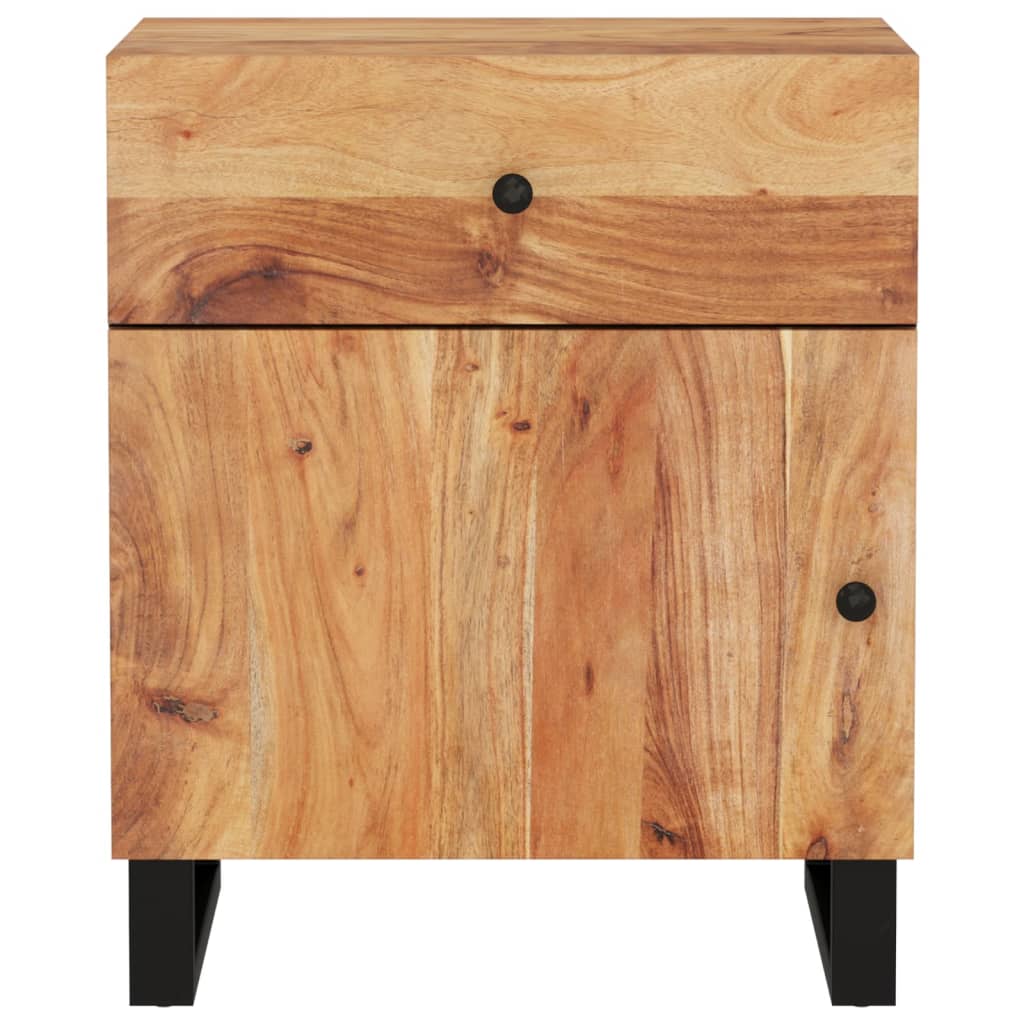 vidaXL Noptieră, 50x33x60 cm, lemn masiv acacia și lemn prelucrat