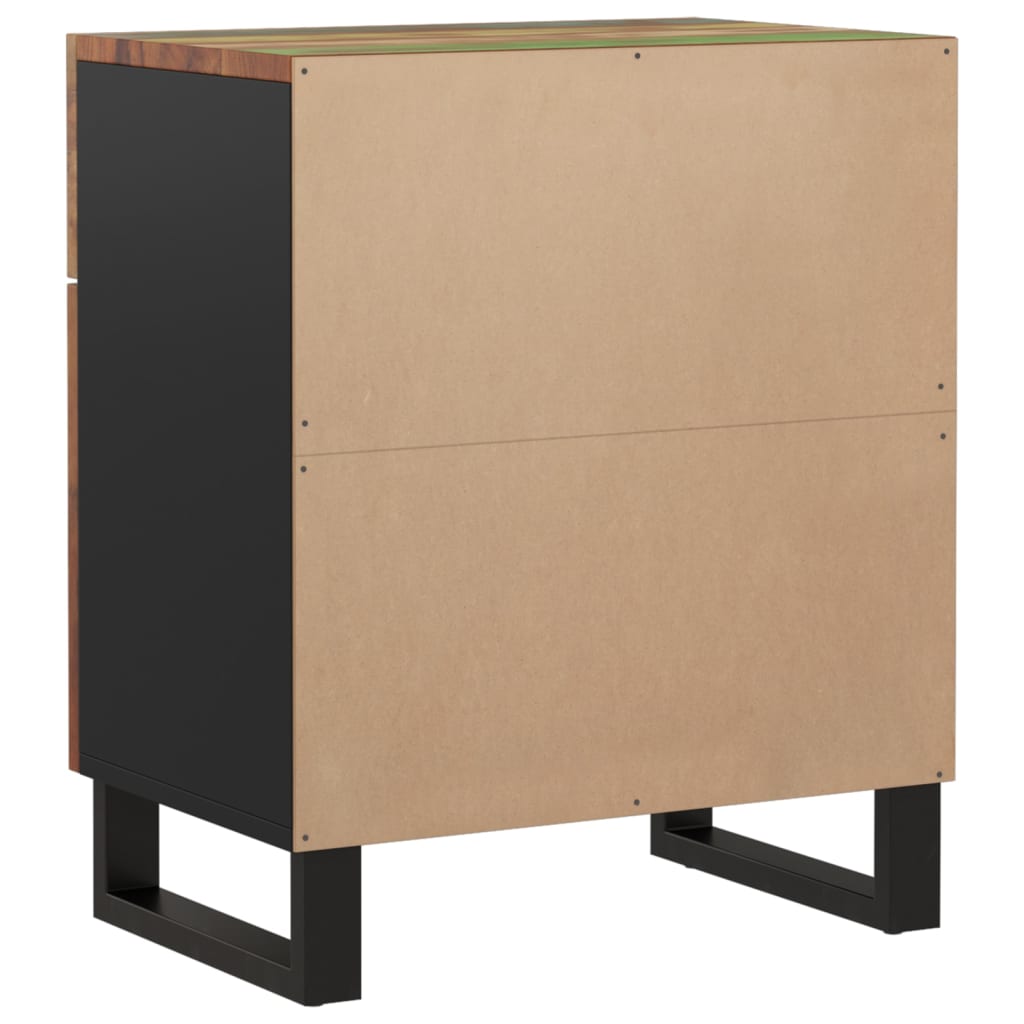 vidaXL Noptieră, 50x33x60 cm, lemn masiv reciclat și lemn prelucrat