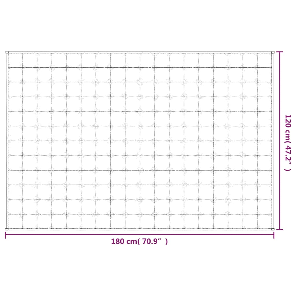 vidaXL Pătură anti-stres, gri, 120x180 cm, 5 kg, material textil vidaXL Pătură anti-stres, gri, 120x180 cm, 5 kg, material textil