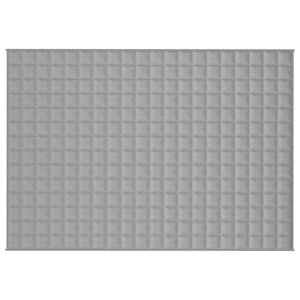vidaXL Pătură anti-stres, gri, 138x200 cm, 10 kg, material textil vidaXL Pătură anti-stres, gri, 138x200 cm, 10 kg, material textil
