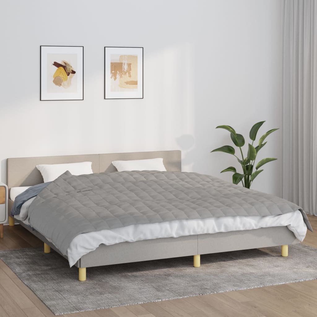 vidaXL Pătură cu greutăți, gri, 155x220 cm, 7 kg, material textil vidaXL Pătură cu greutăți, gri, 155x220 cm, 7 kg, material textil
