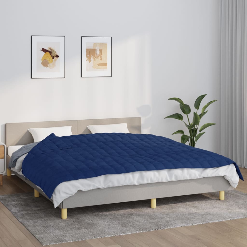 vidaXL Pătură cu greutăți, albastru, 155x220 cm, 11 kg, textil vidaXL Pătură cu greutăți, albastru, 155x220 cm, 11 kg, textil
