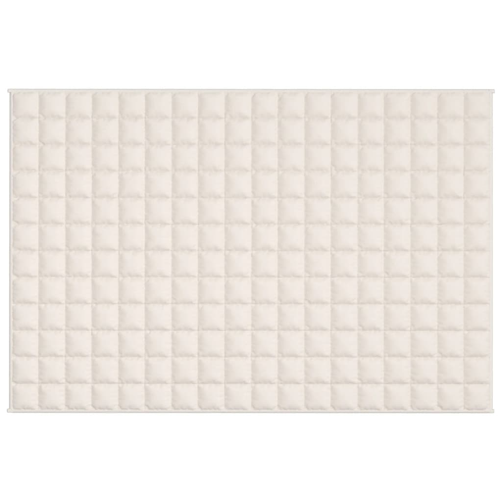 vidaXL Pătură cu greutăți, crem deschis, 120x180 cm, 5 kg, textil vidaXL Pătură cu greutăți, crem deschis, 120x180 cm, 5 kg, textil