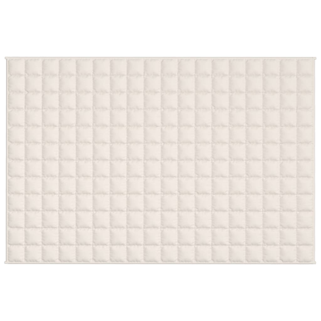 vidaXL Pătură cu greutăți, crem deschis, 120x180 cm, 9 kg, textil